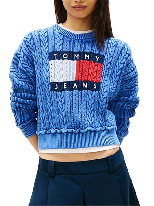 Maglioncino a trecce con logo Tommy Jeans | DW0DW22317C6H